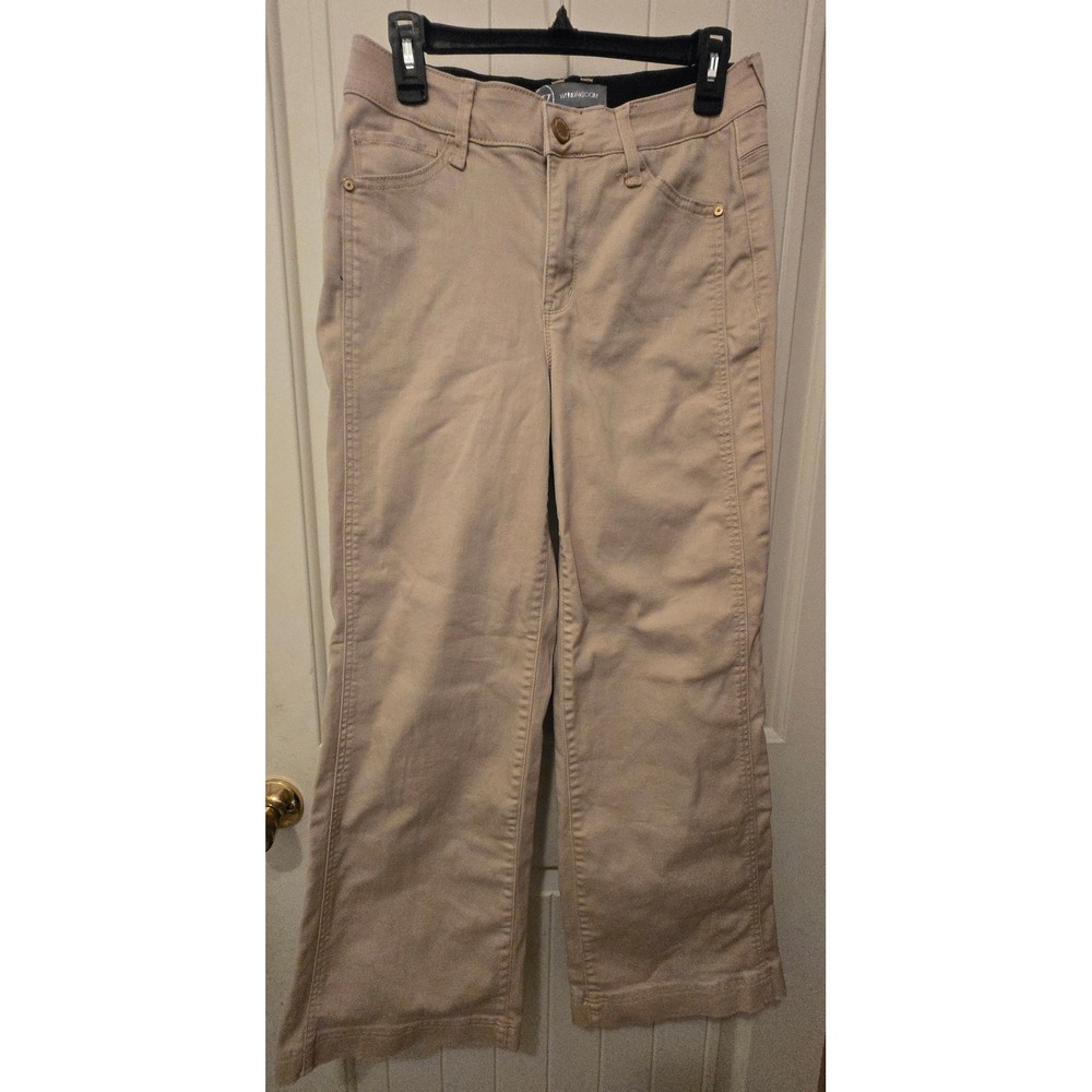 Wit & Wisdom Ab'solution Skyrise Wide Leg Pants Tan Beige Size 6